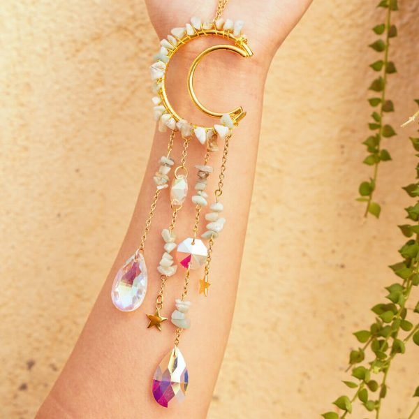 crystal moon suncatcher Amazonite