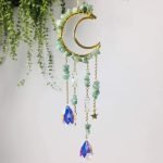 green aventurine crystal moon suncatcher