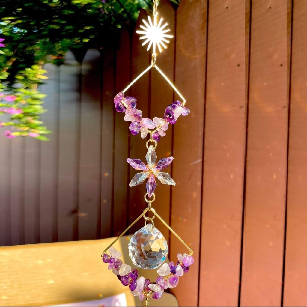 handmade crystal star suncatcher