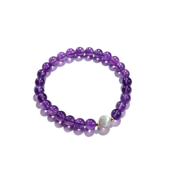 handmade purple amethyst gemstone bracelet