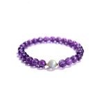 purple amethyst gemstone bracelet