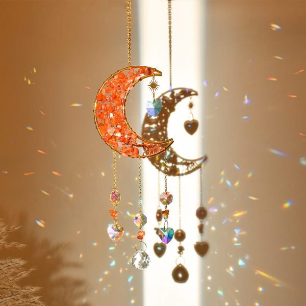 real carnelian crystal suncatcher
