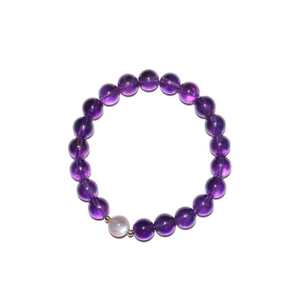real purple amethyst gemstone bracelet