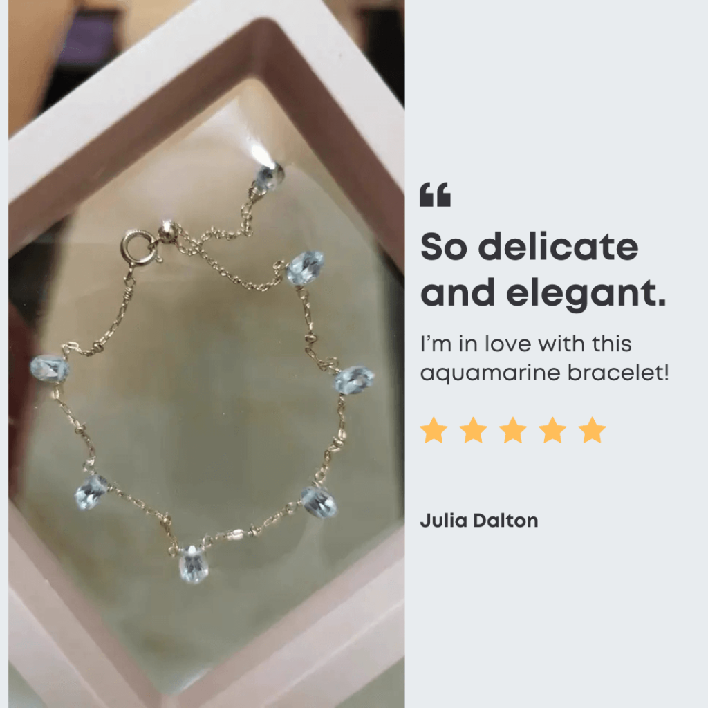 stunning 14k italy aquamarine bracelet review