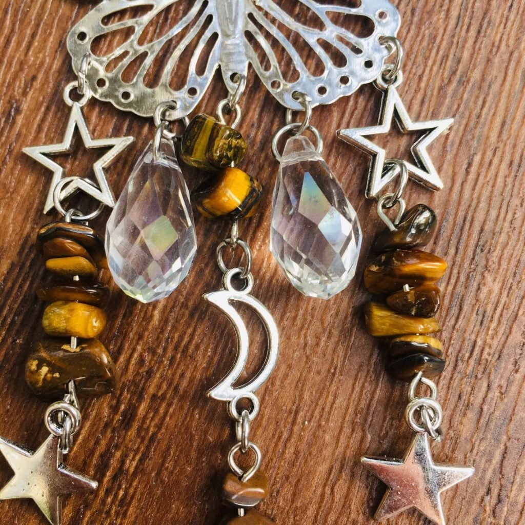 tigers eye crystal butterfly suncatcher