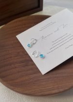 aquamarine clip on earrings silver