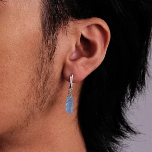 aquamarine earrings for men