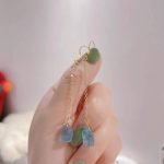 beautiful raw aquamarine drop earrings