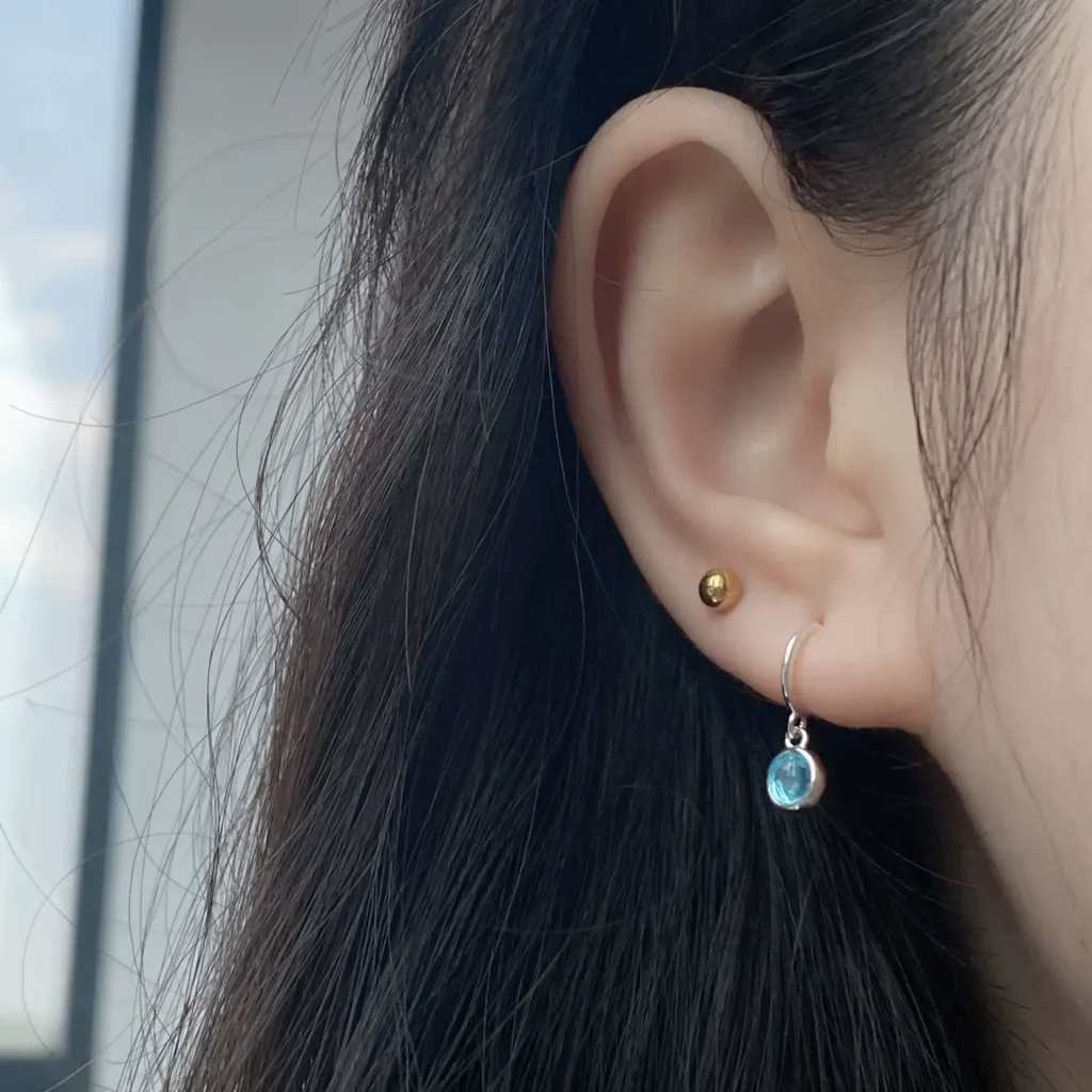 vintage aquamarine clip on earrings