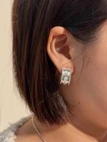 sterling silver vintage aquamarine earrings for sale